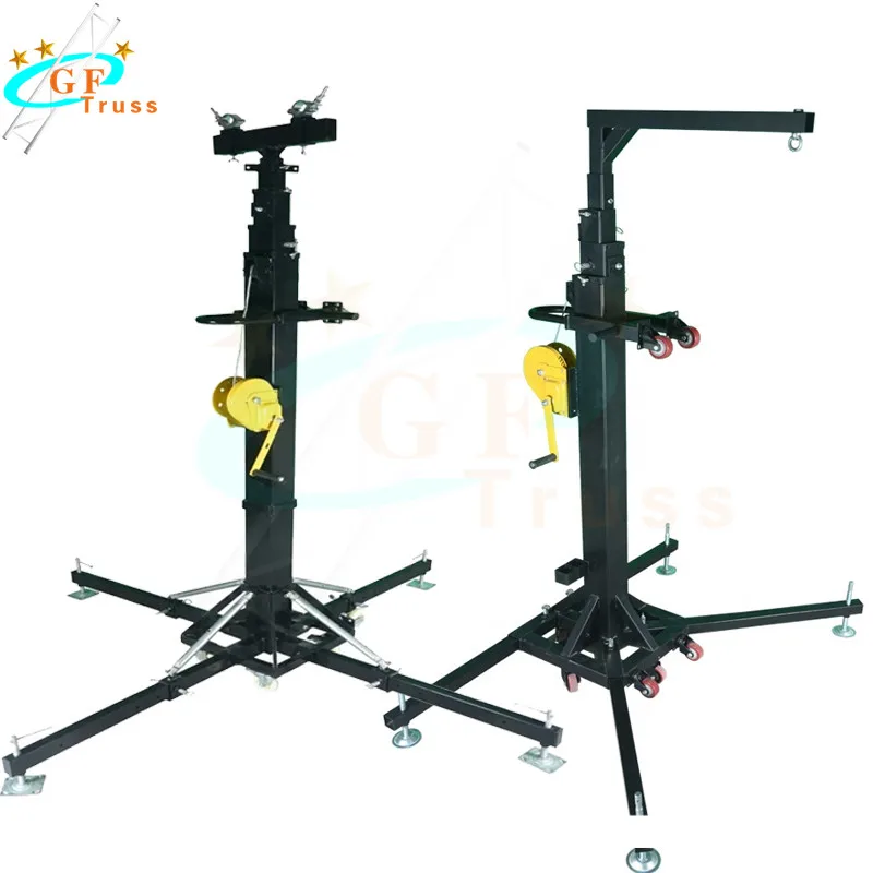 Customized Height Heavy Duty Crank Speaker Truss Lifting Stand for Events Hanging Lights and Speakers
