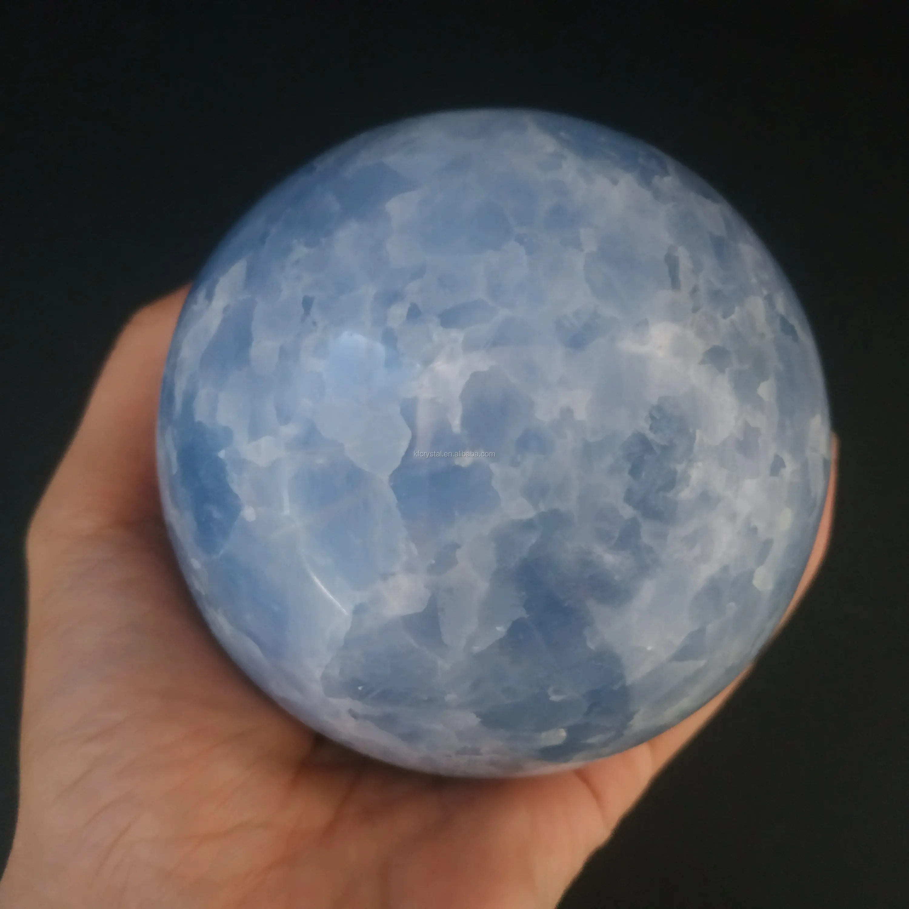 Wholesale crystal sphere ball Folk Crafts Healing Stones Natural Blue Calcite Crystal Quartz Ball Spheres for healing decor
