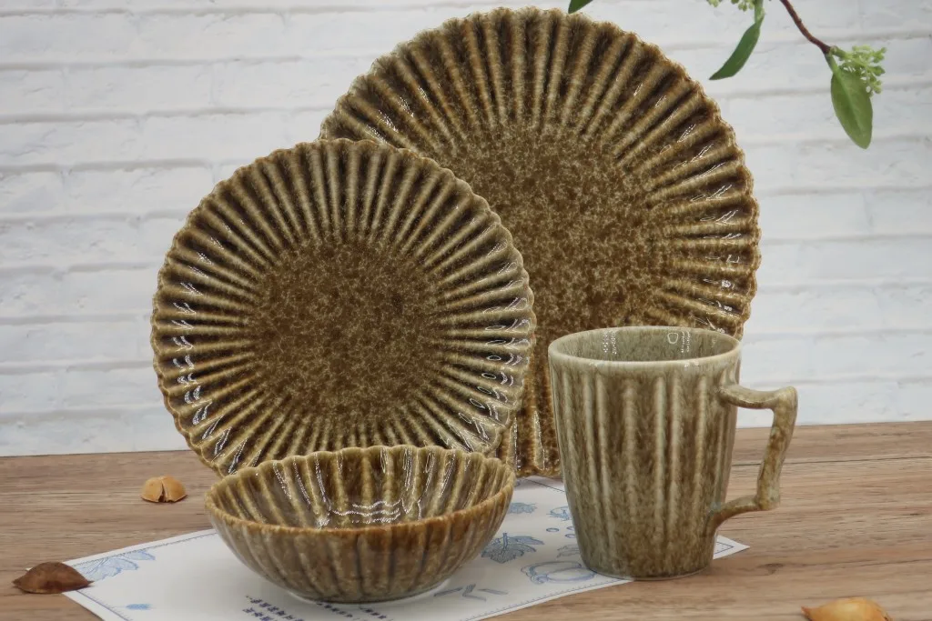 
Wholesale Hand Painted Ceramic Tableware Set Plate Cup Dinnerware Sets 