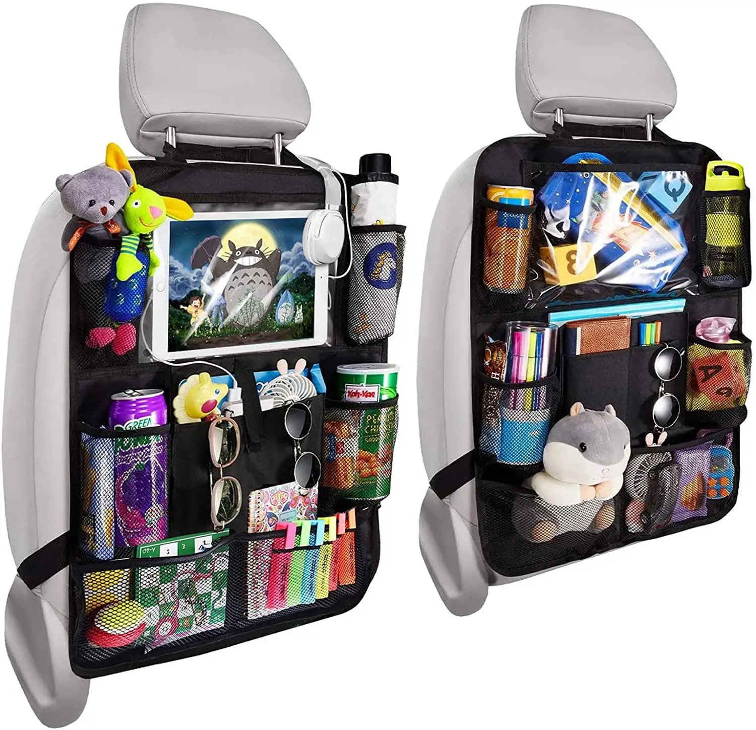 2 pack backseat car organizer car seat organizer kids car organizer between seats