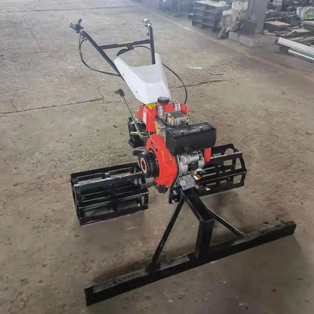 Poured in place rubber surface Heating plated paver heat hand hold roller construction floor installation paver tool machine