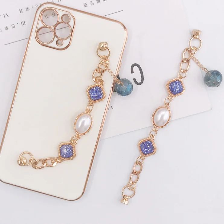Fashion Custom Rhinestone Jewel Cell Phone Chain Handmade Charm Mobile Phone Chain