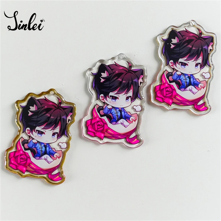 Jinlei 2024 Personalized  acrylic Keychain Factory Made Custom Design Cute Design Mini Acrylic Keychain