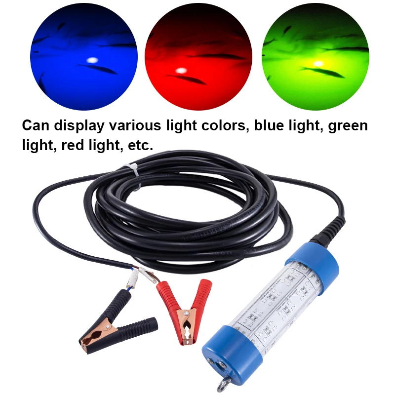 Squid boat fishing light 60w 12V IP68 farmed salmon with dimmer catching salmon large fish underwater led fishing lamp
