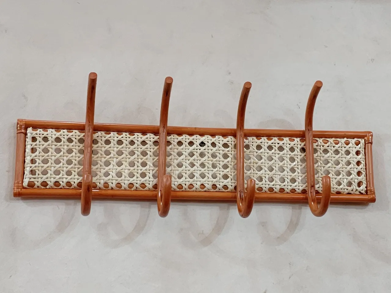 Rattan Wall Hooks Clothes Hat Hanging Hook Crochet Cloth Holder Organizer Hangers Decor  made in Vietnam