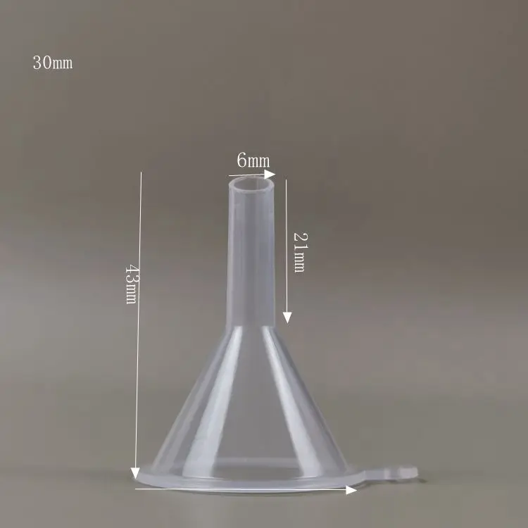 Chinese manufacturer custom laboratory 30ML 50ML 60ML 90ML mini plastic funnel