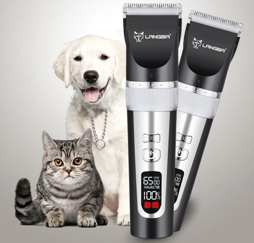 2022 Amazon Professional USB Electric Rechargeable Pet Shaver Clippers Scissors Dog Cordless Trimmers Grooming Tool Kit