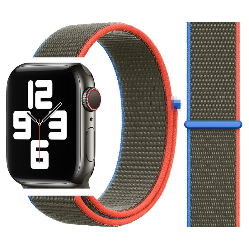 В наличии 88 цветов нейлоновый Плетеный спортивный ремешок Chinber для Apple Watch Band 38 мм 40 42