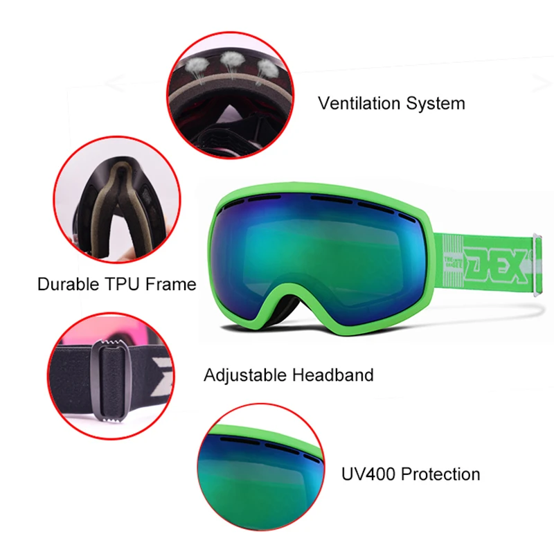 Chinese supplier Factory direct price sunglasses ski men uv400 snowboard goggles personalised ski goggles