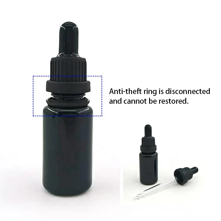 clear matte essential oil glass silicone measure Euro dropper 18mm plastic pp cap eco friendly white rubber dropper with pipette