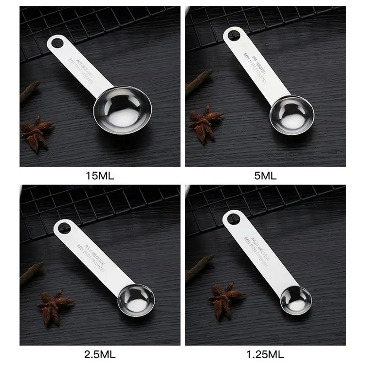 
4PCS 304 stainless steel measuring cups and spoons set 