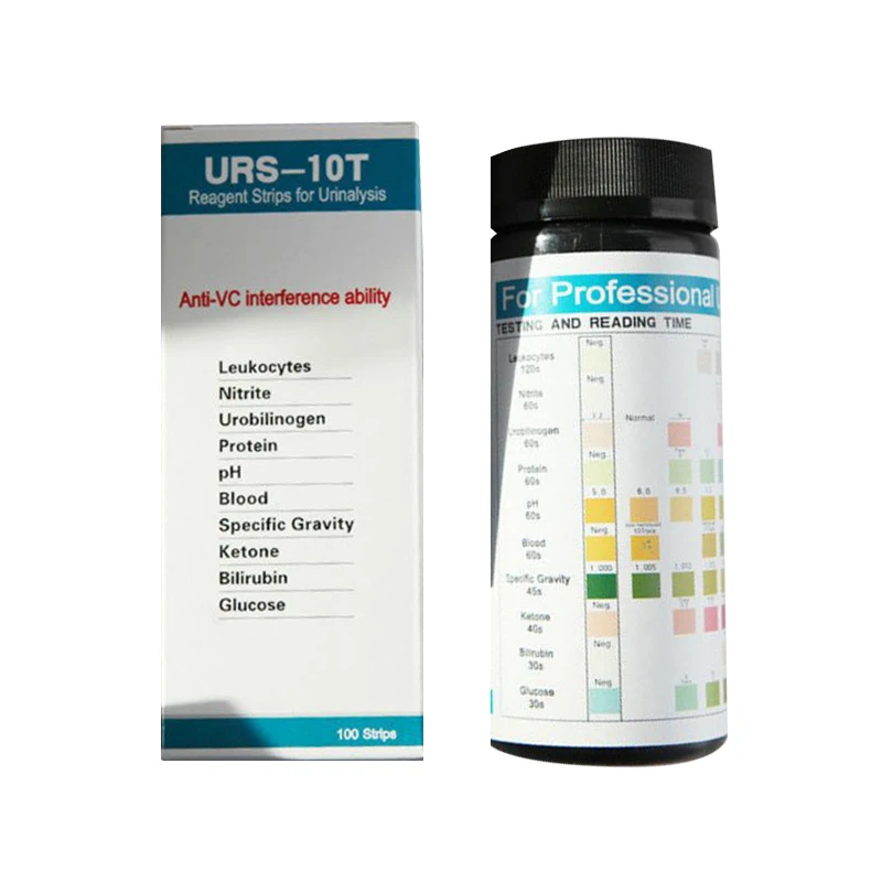 100 Strips URS-10T urine analyzer urinalysis test strips Urinalysis Reagent Strips 10 Parameters