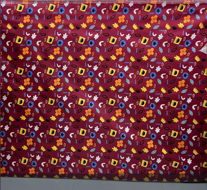 Customized 100% Polyester Brushed Printed Bed Sheet Fabric Microfiber 100%Polyester bed sheet fabric factory