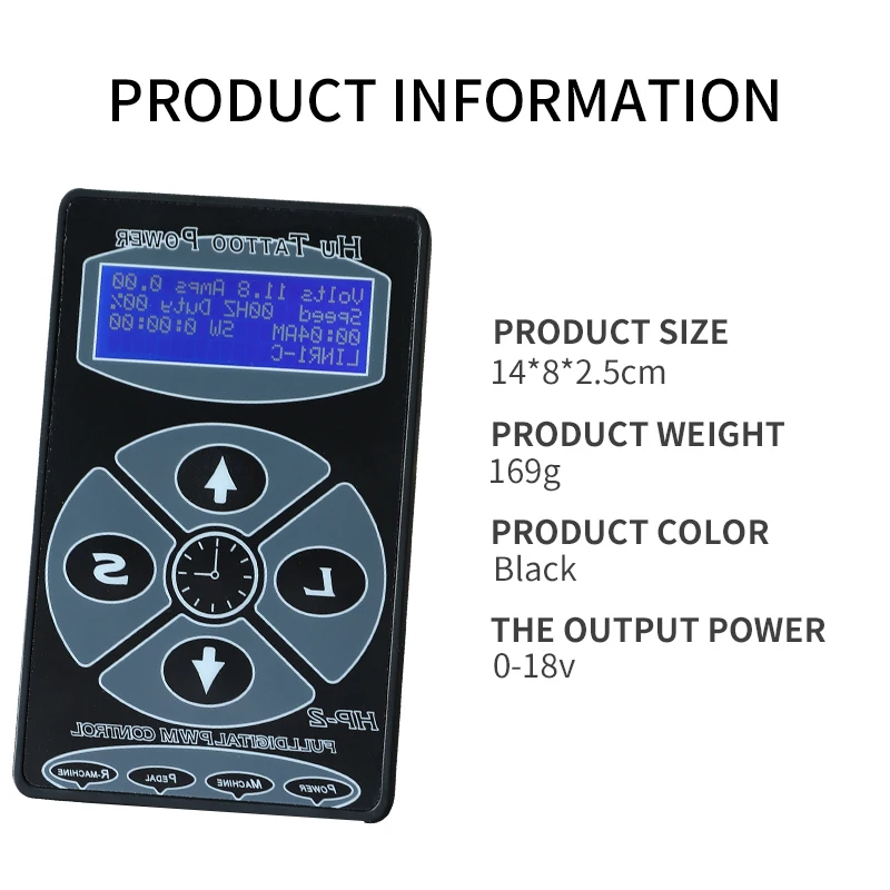 Professional Hurricane   Tattoo Machine Power Supply Dual Intelligent Digital Lcd Rotary Tattoos Powersrca/dc wireless power