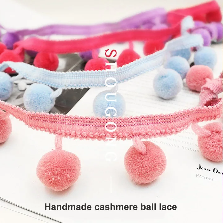 2.5 cm cashmere  Ball Braid Lace Fringe Ribbons  DIY Sewing Handmade Accessory