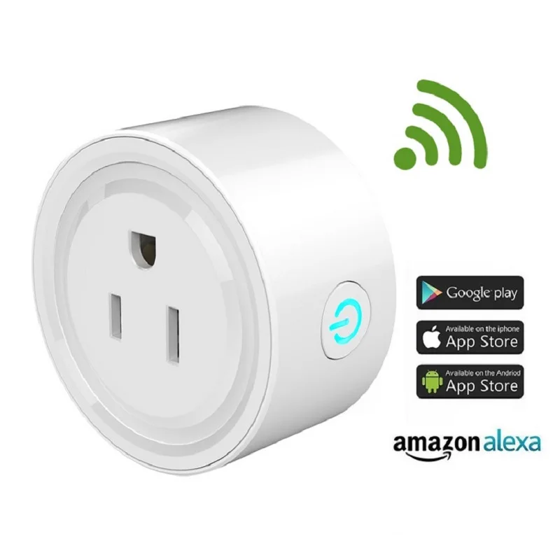 Умный дом мини-розетка Wi-Fi розетка 10A совместим с Alexa Google Assistant Голосовое управление умные разъемы