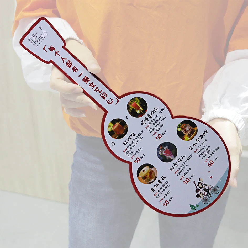Guitar Shape Full Color Printing Customized Plastic Membership Cards