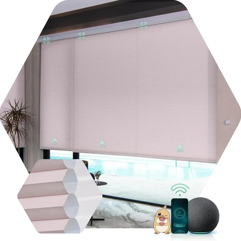 High Quality Uv Protection 50%Blackout Child Safety Cordless Honeycomb Blinds For Windows