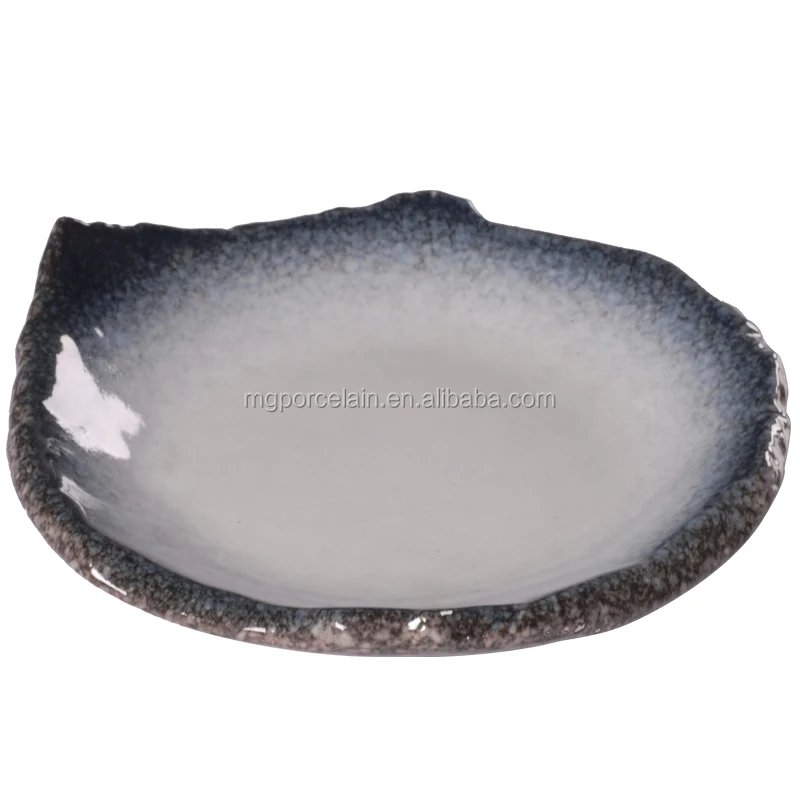 Japanese Korean cuisine ceramic tableware stoneware sushi serveware plate P-08017