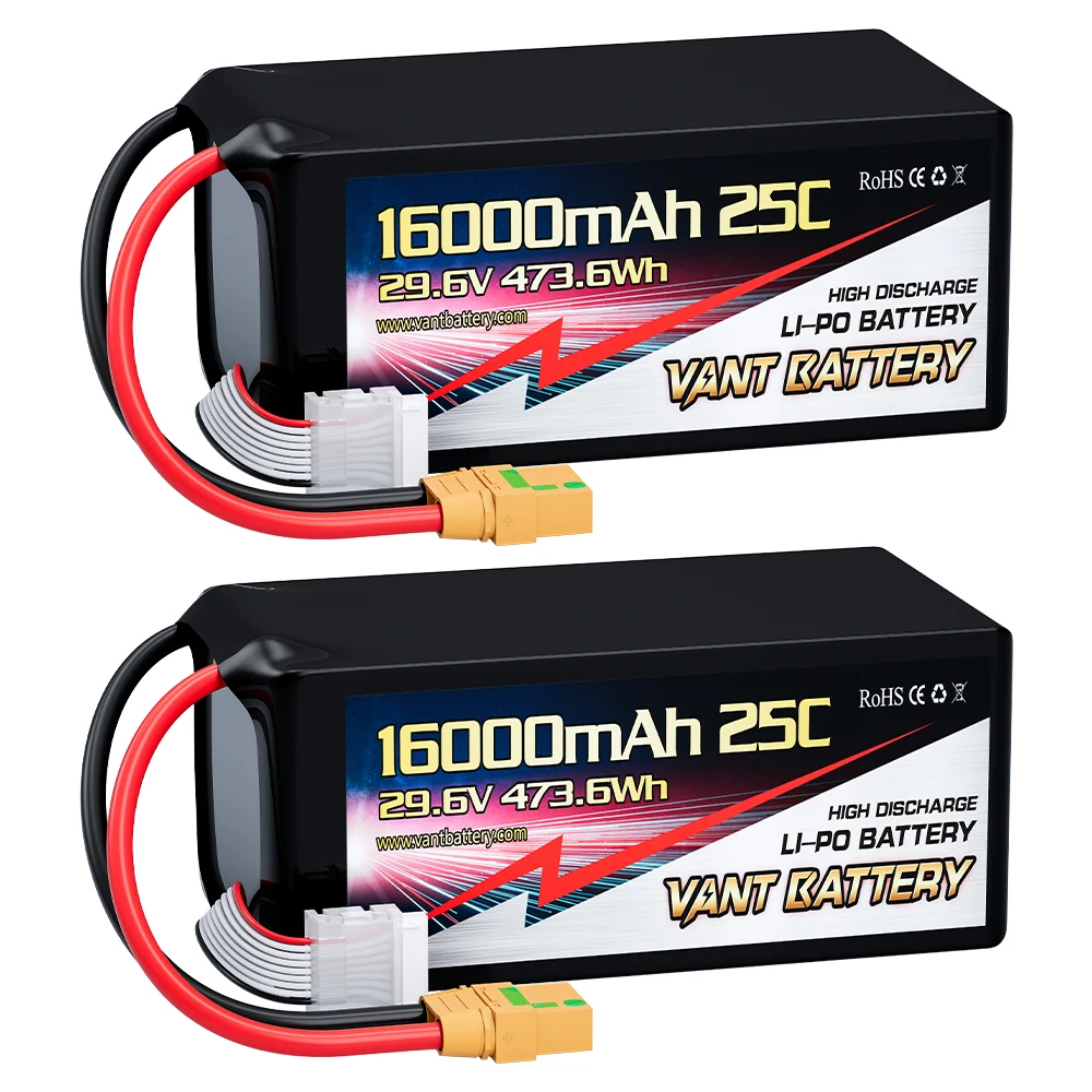 Аккумулятор для дрона VANT FPV 8S 29 6 V 25C 16000mAh 7-8 дюймов 400-450 мм X8 10 сельскохозяйственный БПЛА