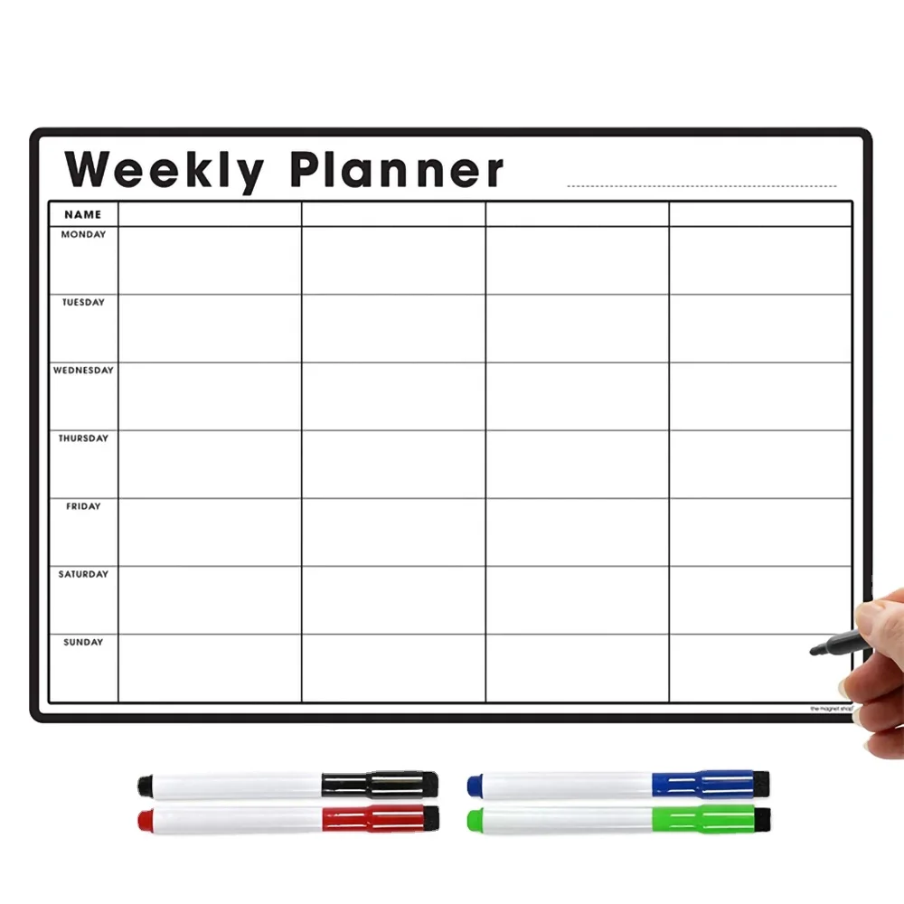Custom Design Dry Erase Board For Fridge Magnetic Monthly Weekly Daily Calendar Whiteboard Stickers