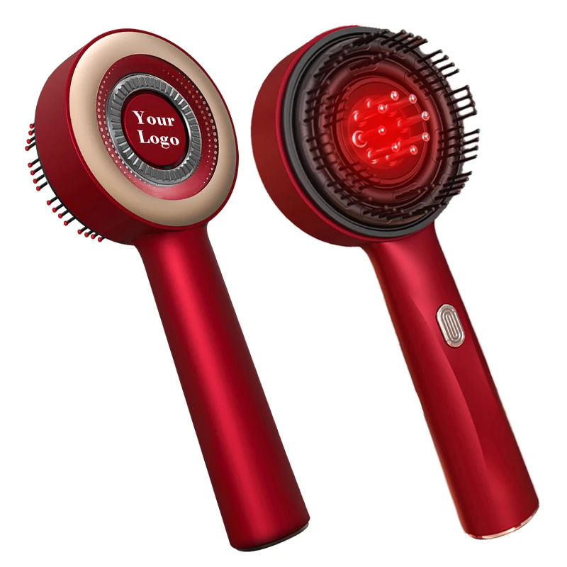 Deep Massage Red Light Hair Scalp Massager Portable Massager Electric Hair Oil Applicator for Head for Muscle Relax