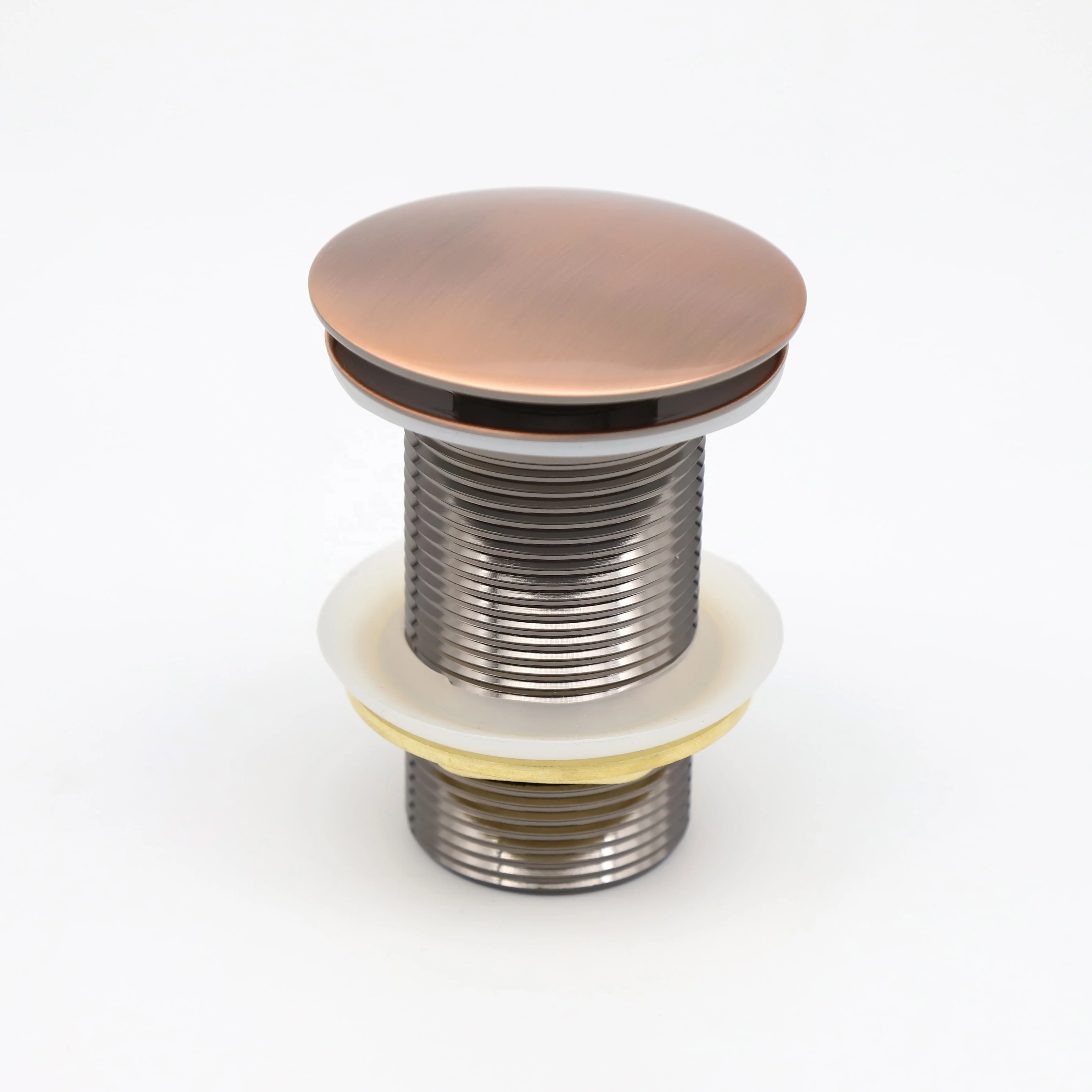 Hot sale bathroom pop up drain various color customized click clack drain brass basin drain