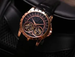 High-end luxury mechanical watch JB factory 45mm 18K gold RD01 double tourbillon manual winding RDDBEX0280 brand watch