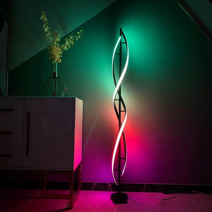 
RGB Symphony LED Smart Floor Lamp Aluminum Line Home Decoration Atmosphere Floor Lamp 