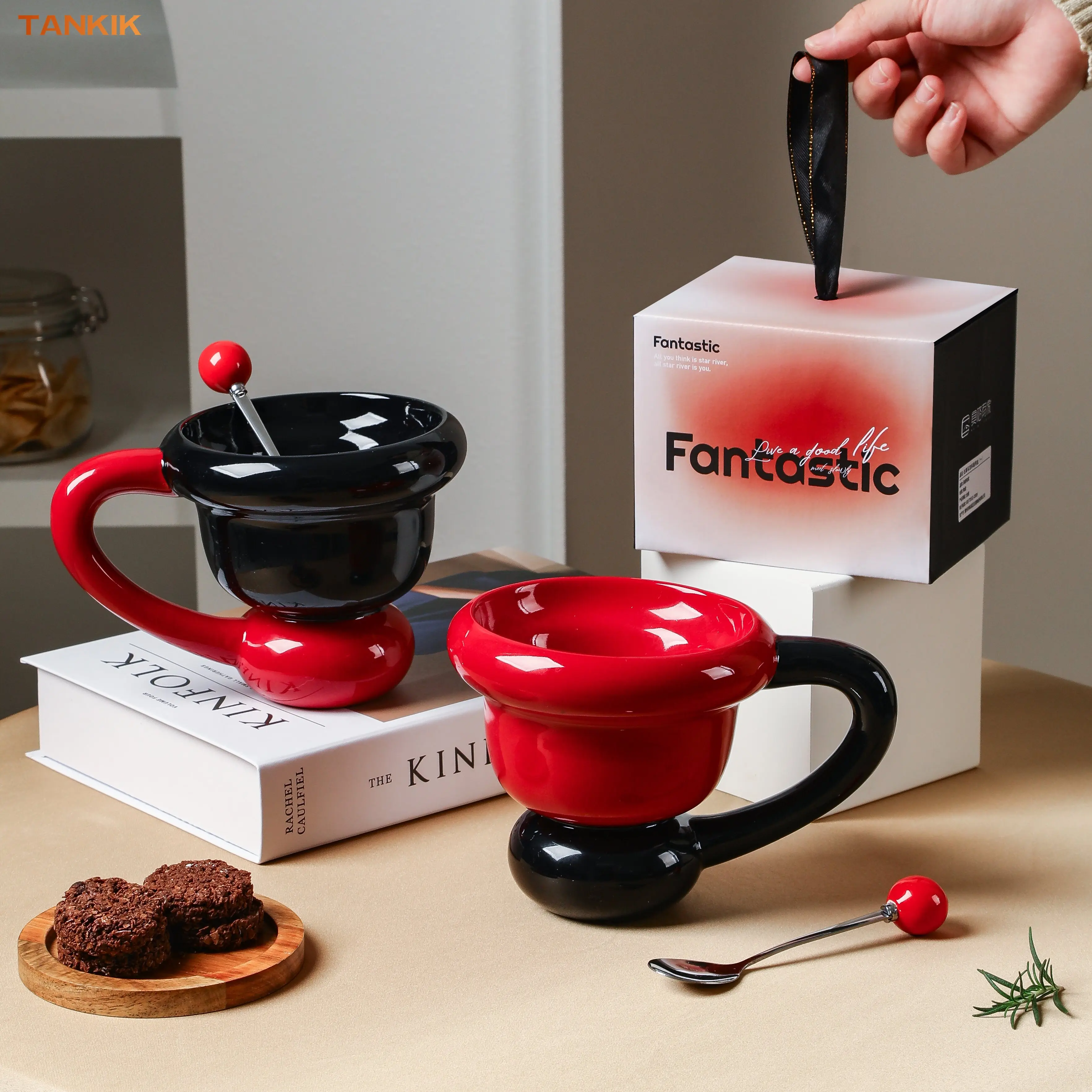 Fantastic Series New 14oz Coffee bell-shape mug Cute Birthday Cake Ice cream dessert  Wedding Gift Ceramic Mug Porcelain Cup