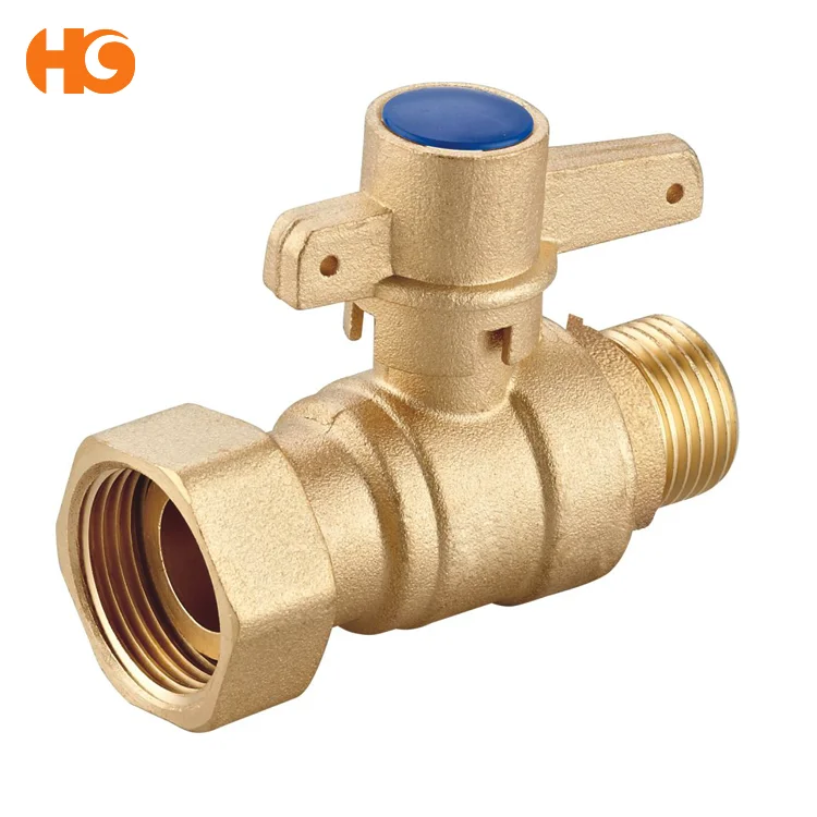 
Wholesale factory price brass water meter valve with brass handle from Yuhuan Taizhou 