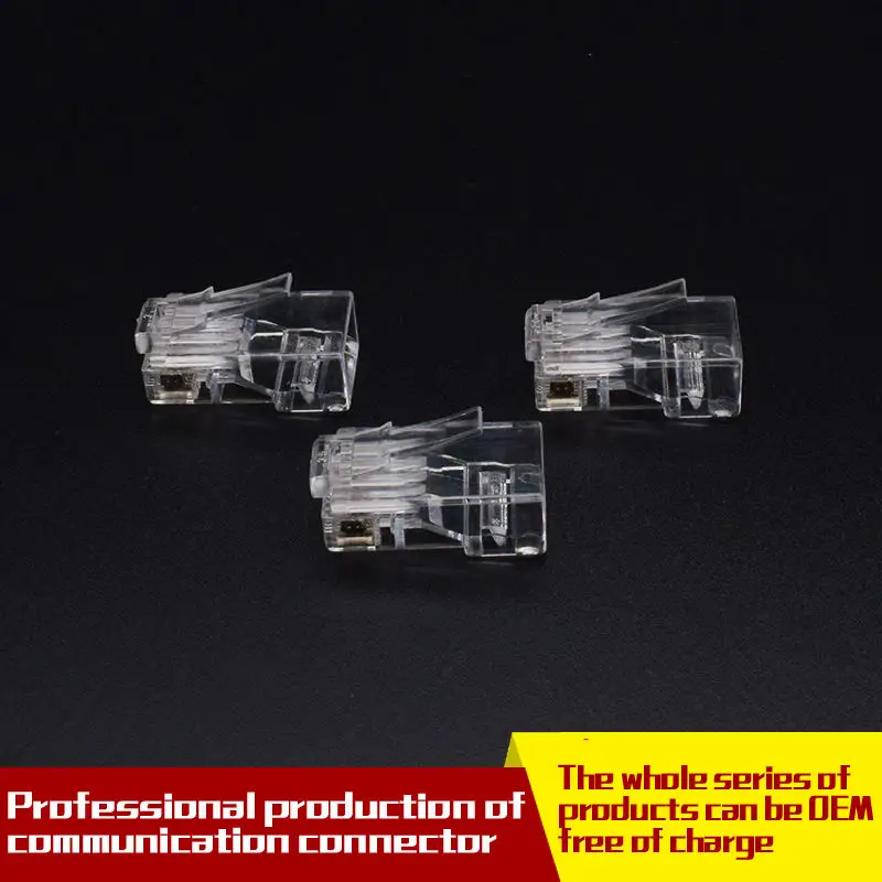 50pack ethernet RJ45 connector Cat5e 8P8C pass through RJ45 modular plug UTP RJ45 connecter Cat5e Network modular plug