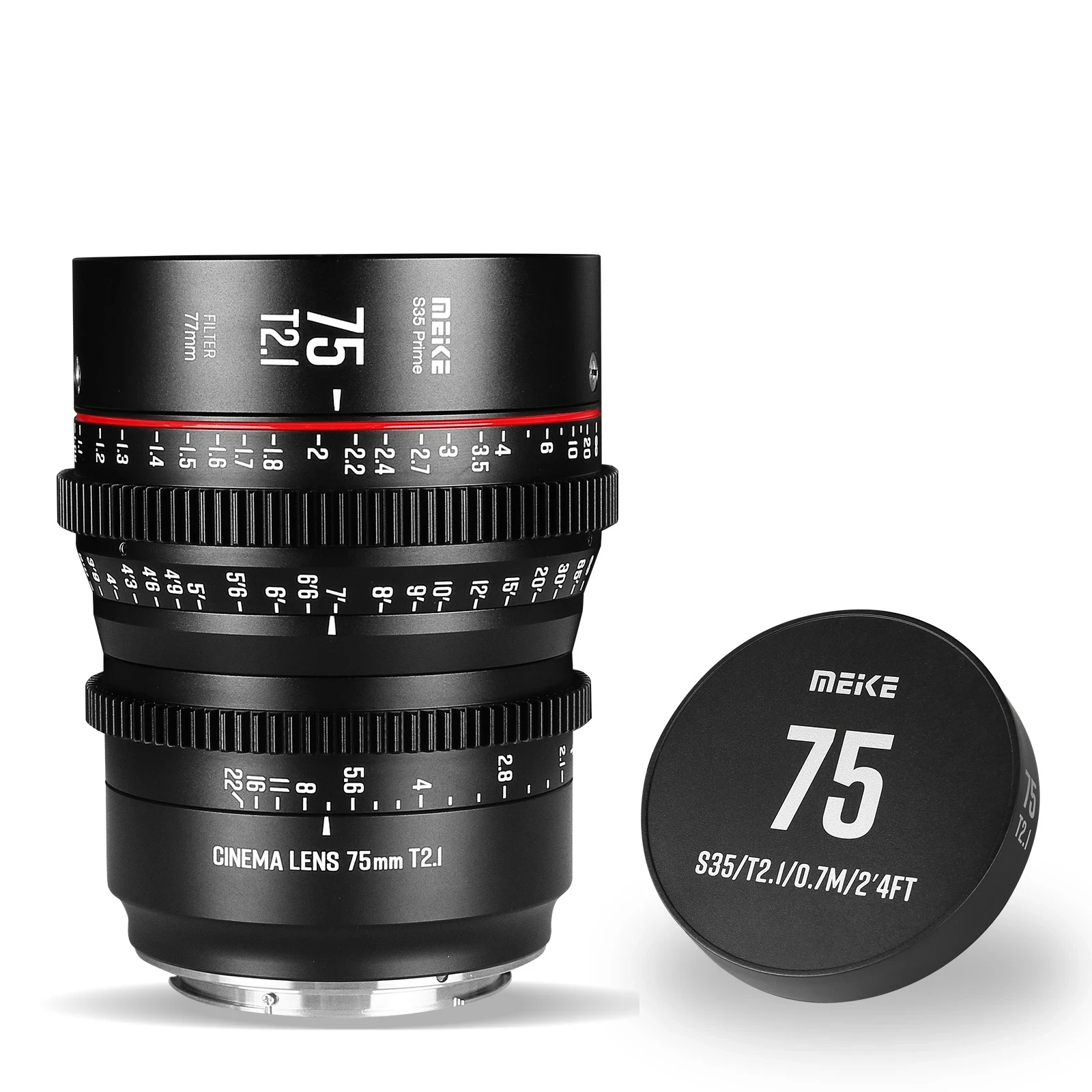 Meike Prime 75 мм T2.1 для Super 35 рамка кинокамеры система RED Komodo BMPCC6K Pro Z CAM S6 Sony