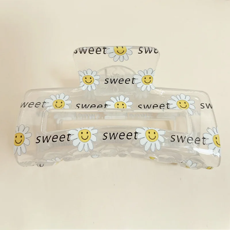 Hot Selling Personalized Nonslip Rectangular Extra Plastic Large Hair Claw Clips For Thick Hair Women