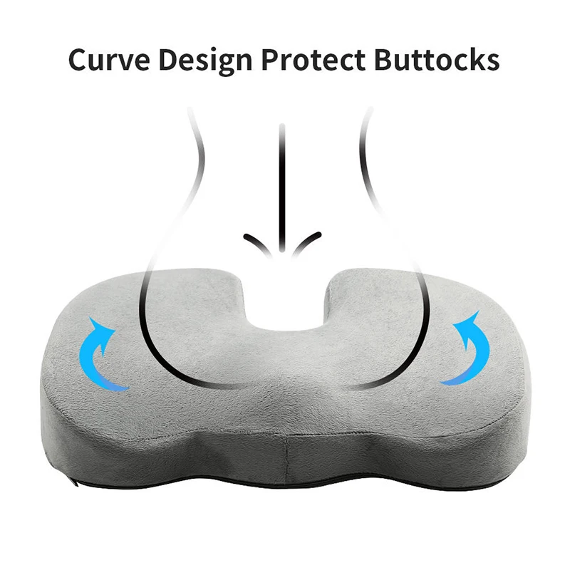 Car Seat Cushion Memory Foam Coccyx Cushion Pads for Office Chair Car to Relieve Tailbone Pain Pillow to Correct Sitting posture