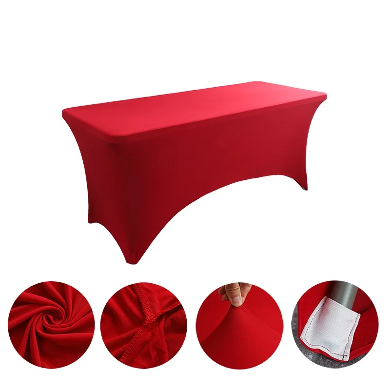 Spandex tablecloths rectangular tablecloths non-stretch wrinkle resistant party wedding birthday vendor booths