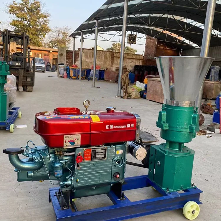 Farm Use Pellet Making Machine Chicken Fish Pig Goat Cattle Cat Diesel Engine Animal Feed Pellets Machines