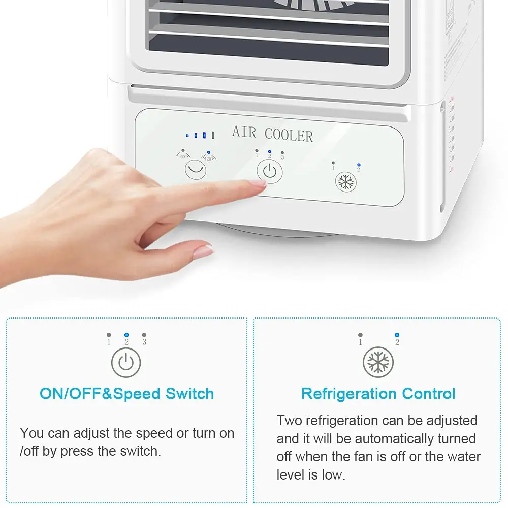 New Small Household Office Desktop Personal Space Standing Cooling Fan Water Air Cooler