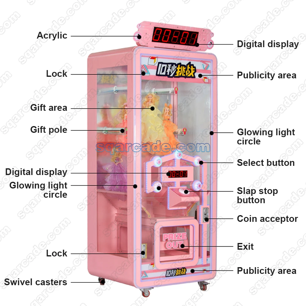 Challenge 10 Seconds Coin Operated Arcade Prize Vending Gift Lottery Game Machine|Amusement Game Machine For Game Center