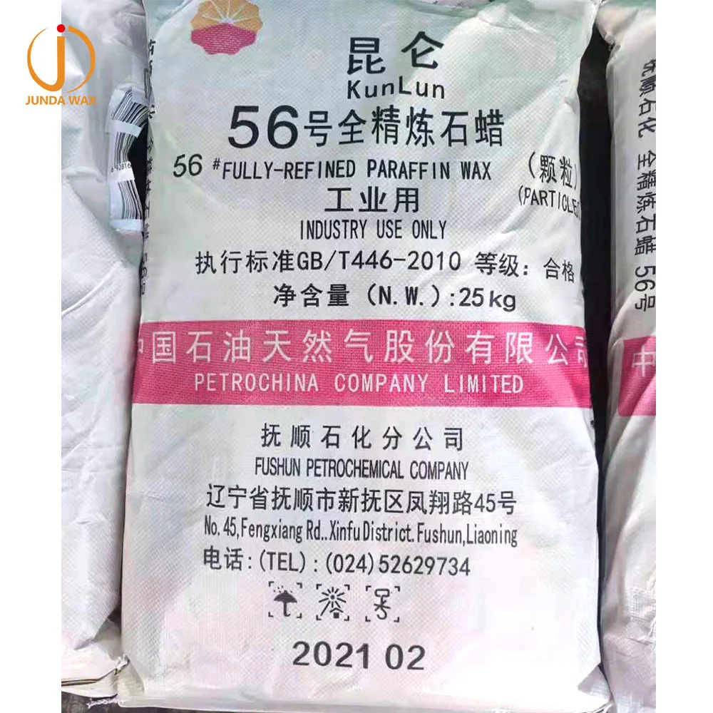 China supply fushun petrochemical company kunlun brand fully refined paraffin wax for candle making