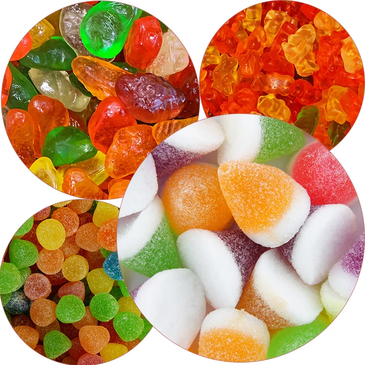 Different Shape Delicious Jelly Fruity Sour Flavor Sugar Wholesale Bulk Gummy Candy Confectionery
