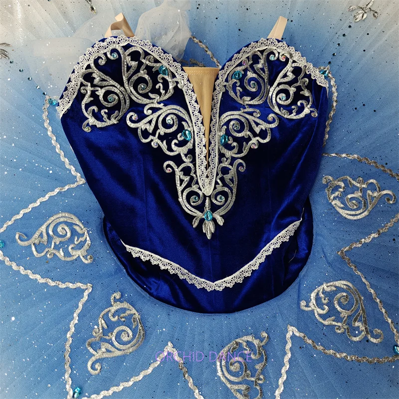 High Quality Unique Design Customized Size 12 Layers Performance Wear Adult Girls blue Professional Ballet Tutus