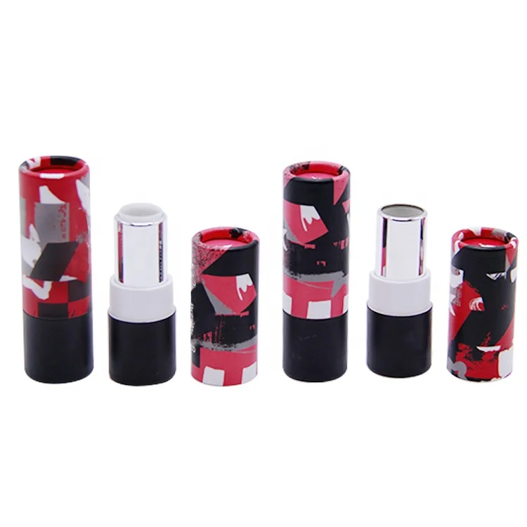 Customized lip packaging empty paper lipstick tube round packaging box