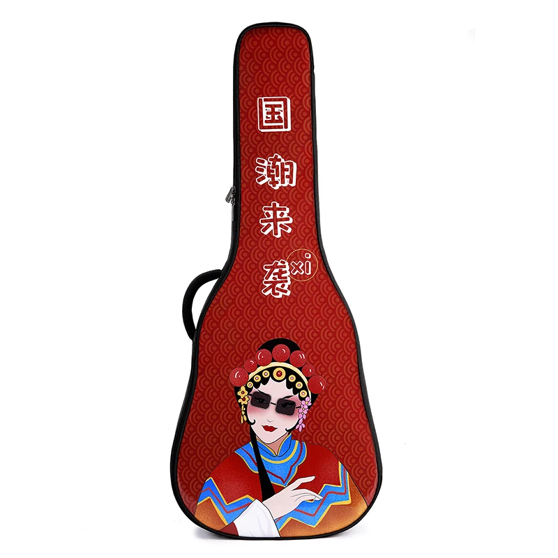 Wholesale Velvet thickened Acoustic customized Waterproof oxford double custom electric guitar gig bag
