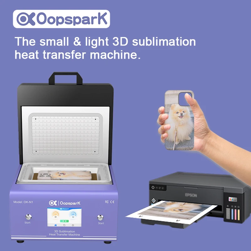 Oopspark High Quality Vacuum Heat Transfer Press Machine Sublimation 3D Heat Press Machine