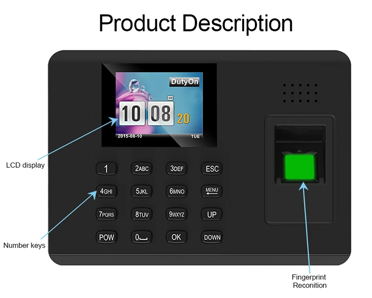 
Eseye TCP/IP RFID Card Attendance Machine Biometric Fingerprint Time Attendance System 