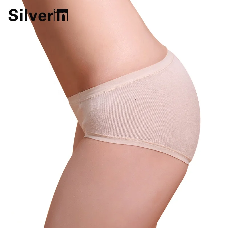 Whosale custom silver fiver anti-microbial modal women lingeries