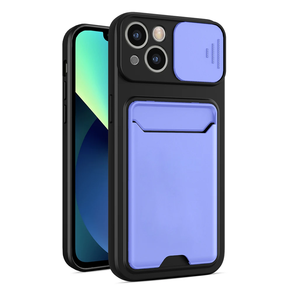 For Infinix Hot 10S 10T Phone Accessories Back Cover Armor Shockproof Card Slot Wallet Phone Case 2 in 1 Hybrid Slide Camera