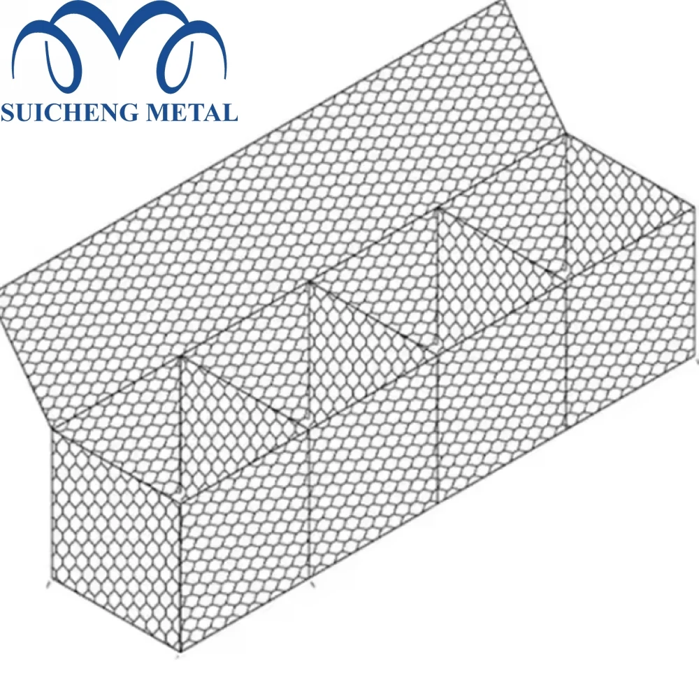 High Quality hot dipped galvanized stone gabion cage box/rock filled welded wire baskets for garden /river protection