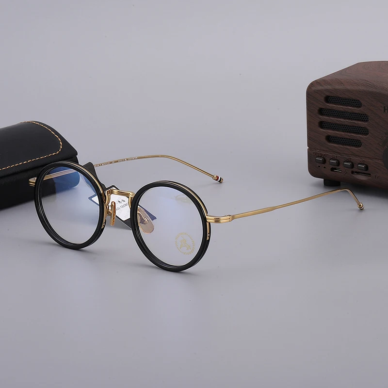 Vintage Glasses Frame Men Prescription Myopia Optical Titanium Alloy Eyeglasses Frame Women Luxury Brand Eyewear